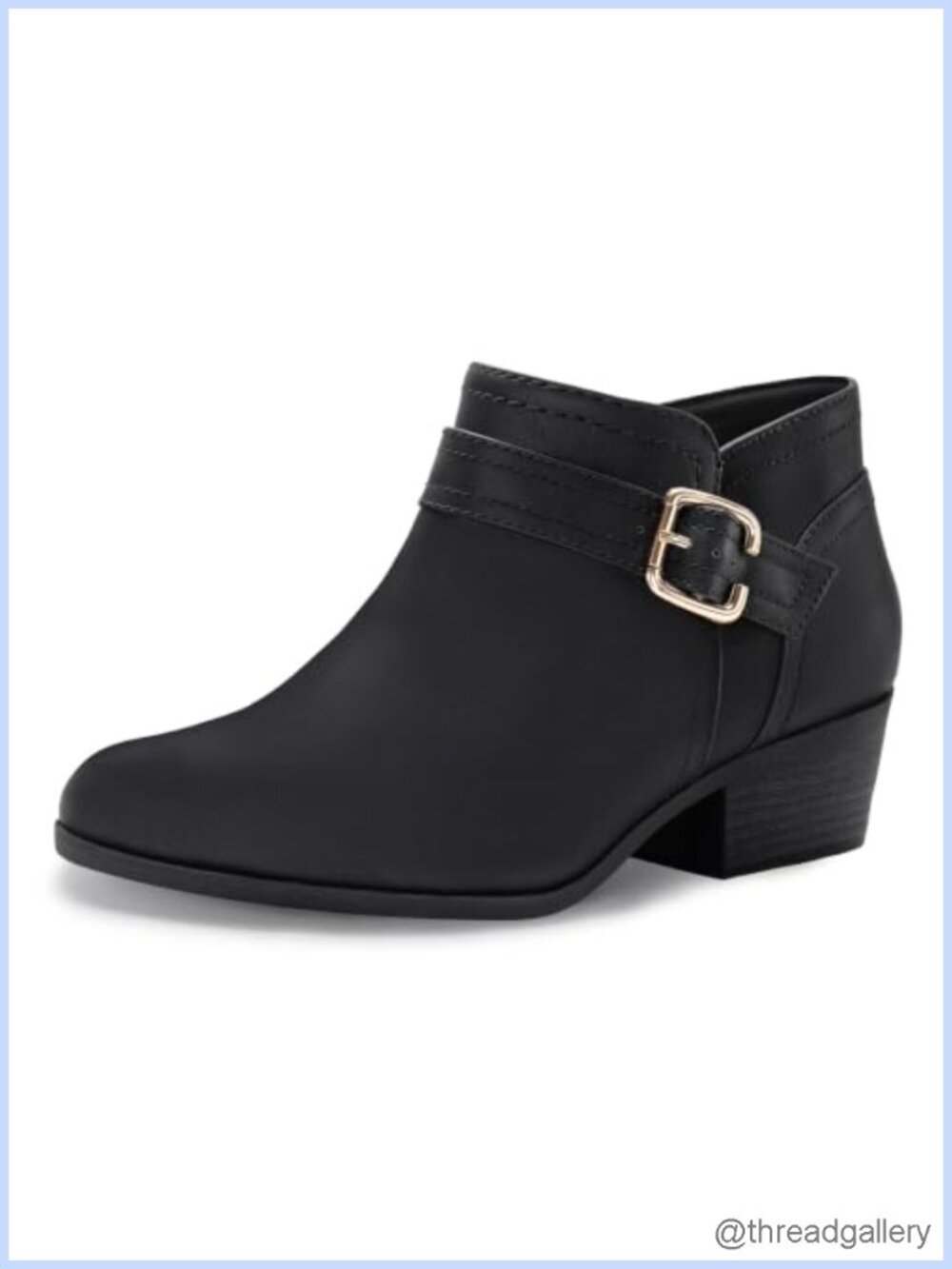 Women's Chunky Low Heel Ankle Boots Pointed Toe Block Heel